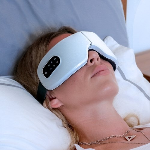 Masseur Oculaire Intelligent / Smart Eye Mask Massager for Migraine with BT Music, Reduce Dry Eyes Improve Sleep, Women/Men